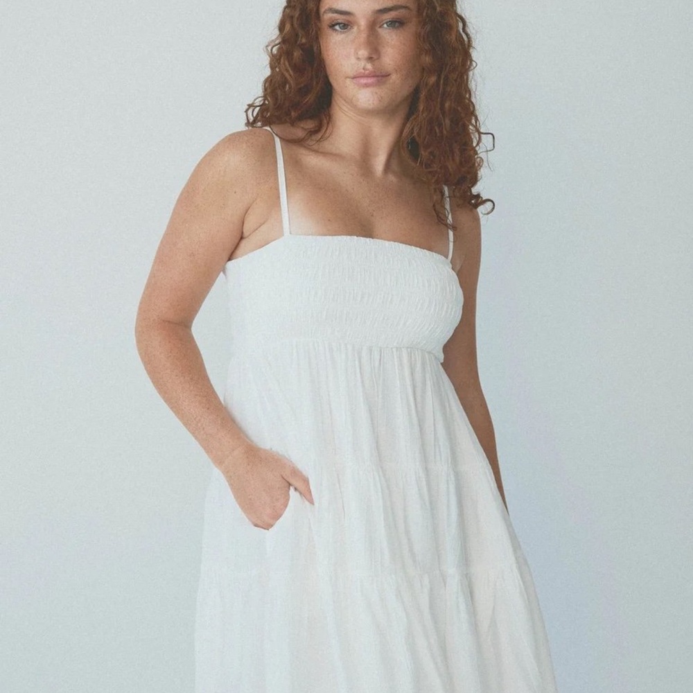 White Summer Dress with Padding